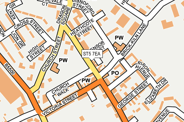 ST5 7EA map - OS OpenMap – Local (Ordnance Survey)