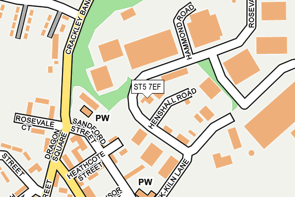 ST5 7EF map - OS OpenMap – Local (Ordnance Survey)