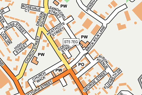 ST5 7EG map - OS OpenMap – Local (Ordnance Survey)