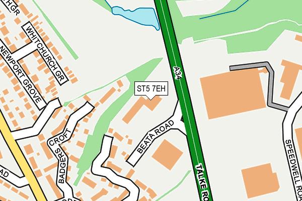 ST5 7EH map - OS OpenMap – Local (Ordnance Survey)