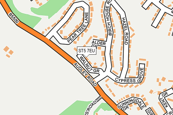 ST5 7EU map - OS OpenMap – Local (Ordnance Survey)