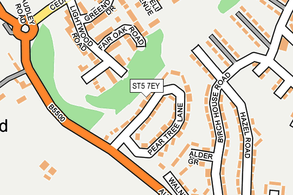 ST5 7EY map - OS OpenMap – Local (Ordnance Survey)