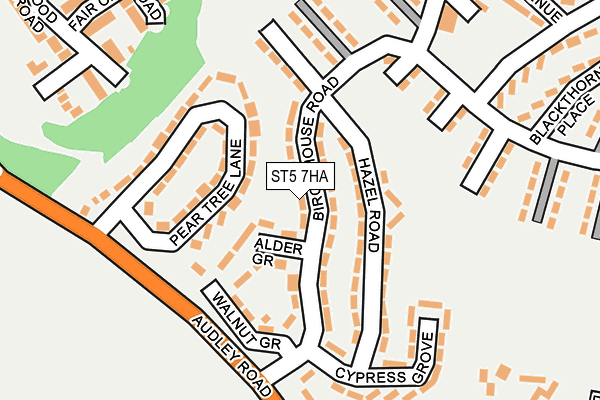 ST5 7HA map - OS OpenMap – Local (Ordnance Survey)