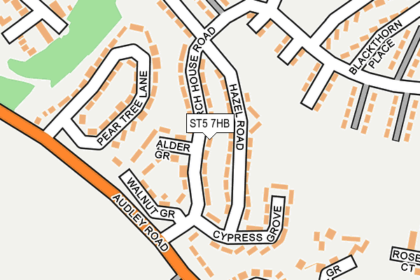 ST5 7HB map - OS OpenMap – Local (Ordnance Survey)