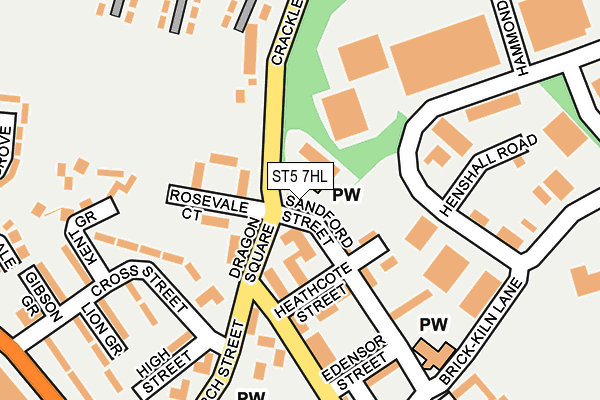ST5 7HL map - OS OpenMap – Local (Ordnance Survey)