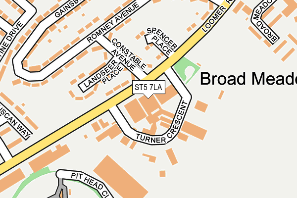 ST5 7LA map - OS OpenMap – Local (Ordnance Survey)