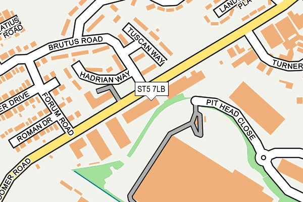 ST5 7LB map - OS OpenMap – Local (Ordnance Survey)