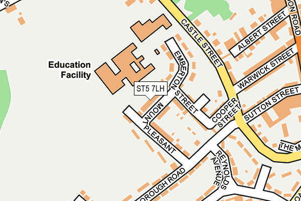 ST5 7LH map - OS OpenMap – Local (Ordnance Survey)