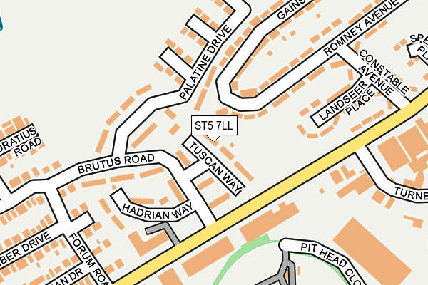 ST5 7LL map - OS OpenMap – Local (Ordnance Survey)