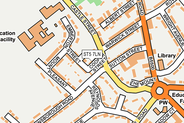 ST5 7LN map - OS OpenMap – Local (Ordnance Survey)