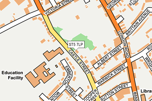 ST5 7LP map - OS OpenMap – Local (Ordnance Survey)