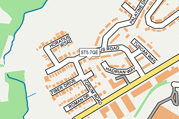 ST5 7QE map - OS OpenMap – Local (Ordnance Survey)