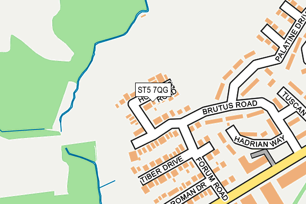 ST5 7QG map - OS OpenMap – Local (Ordnance Survey)