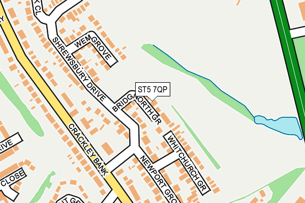 ST5 7QP map - OS OpenMap – Local (Ordnance Survey)