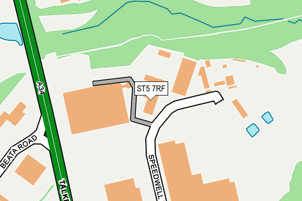 ST5 7RF map - OS OpenMap – Local (Ordnance Survey)