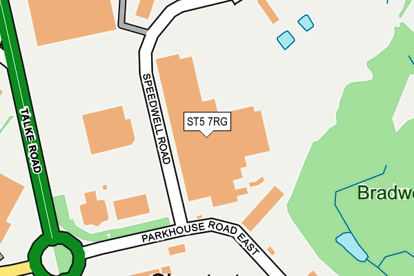 ST5 7RG map - OS OpenMap – Local (Ordnance Survey)