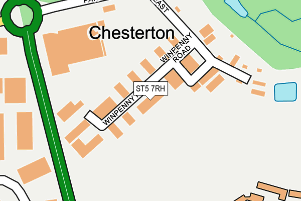 ST5 7RH map - OS OpenMap – Local (Ordnance Survey)