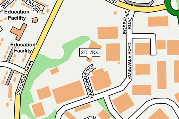 ST5 7RX map - OS OpenMap – Local (Ordnance Survey)