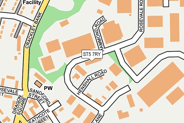 ST5 7RY map - OS OpenMap – Local (Ordnance Survey)