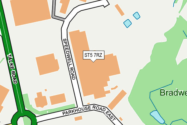ST5 7RZ map - OS OpenMap – Local (Ordnance Survey)