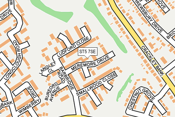 ST5 7SE map - OS OpenMap – Local (Ordnance Survey)