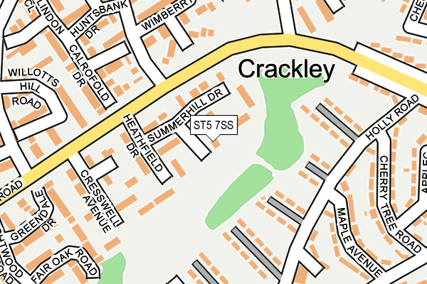 ST5 7SS map - OS OpenMap – Local (Ordnance Survey)