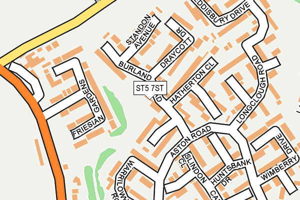 ST5 7ST map - OS OpenMap – Local (Ordnance Survey)