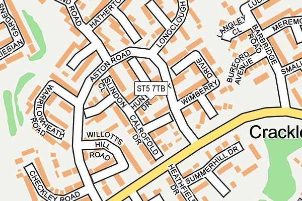 ST5 7TB map - OS OpenMap – Local (Ordnance Survey)