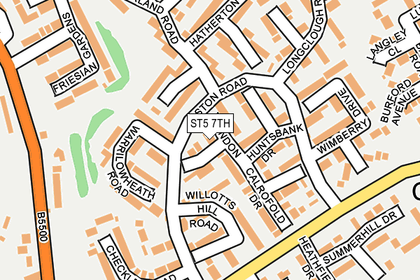 ST5 7TH map - OS OpenMap – Local (Ordnance Survey)