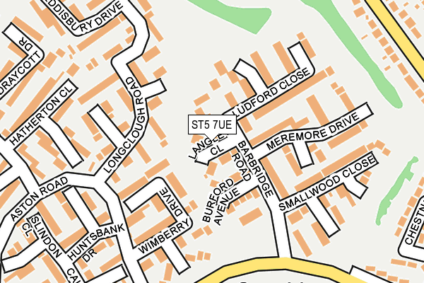 ST5 7UE map - OS OpenMap – Local (Ordnance Survey)