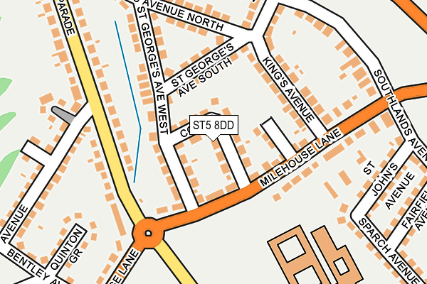 ST5 8DD map - OS OpenMap – Local (Ordnance Survey)