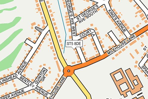 ST5 8DE map - OS OpenMap – Local (Ordnance Survey)