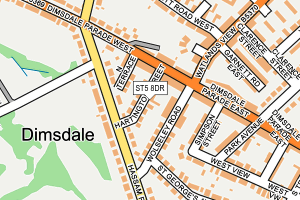 ST5 8DR map - OS OpenMap – Local (Ordnance Survey)