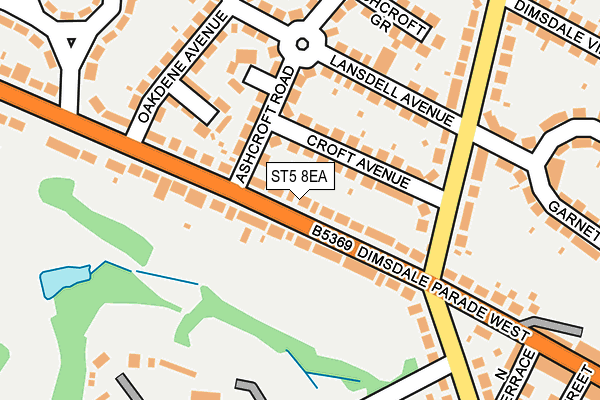 ST5 8EA map - OS OpenMap – Local (Ordnance Survey)