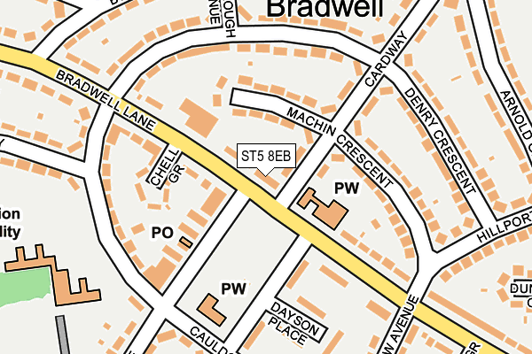 ST5 8EB map - OS OpenMap – Local (Ordnance Survey)