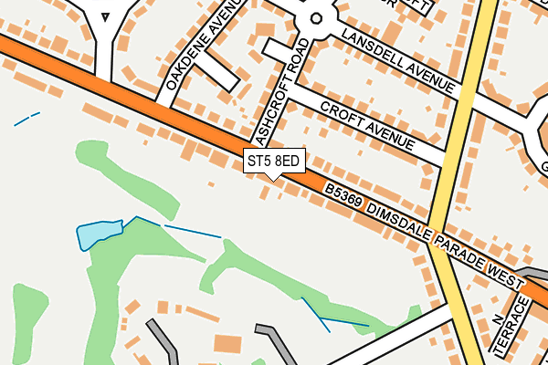 ST5 8ED map - OS OpenMap – Local (Ordnance Survey)