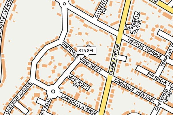 ST5 8EL map - OS OpenMap – Local (Ordnance Survey)