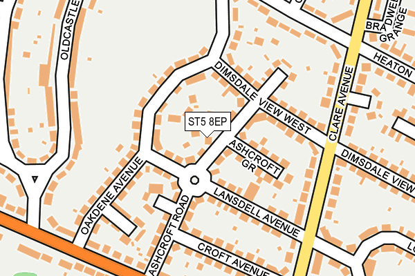 ST5 8EP map - OS OpenMap – Local (Ordnance Survey)