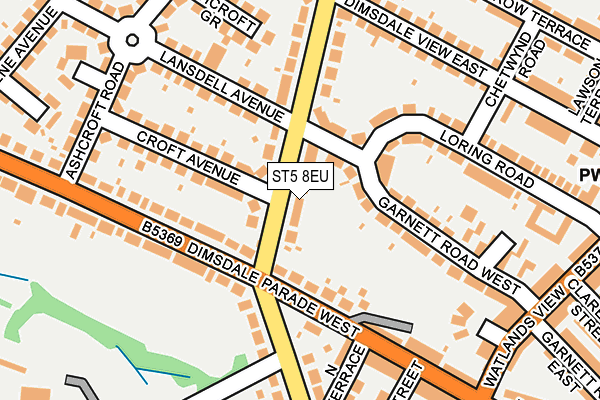 ST5 8EU map - OS OpenMap – Local (Ordnance Survey)