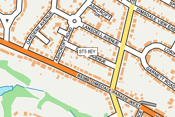 ST5 8EY map - OS OpenMap – Local (Ordnance Survey)
