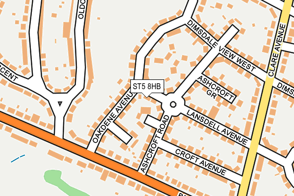 ST5 8HB map - OS OpenMap – Local (Ordnance Survey)