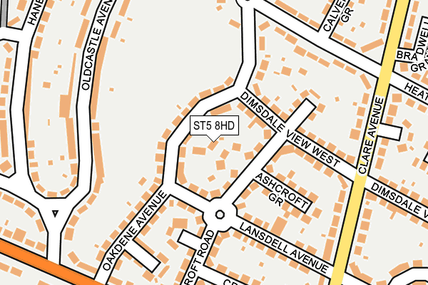 ST5 8HD map - OS OpenMap – Local (Ordnance Survey)