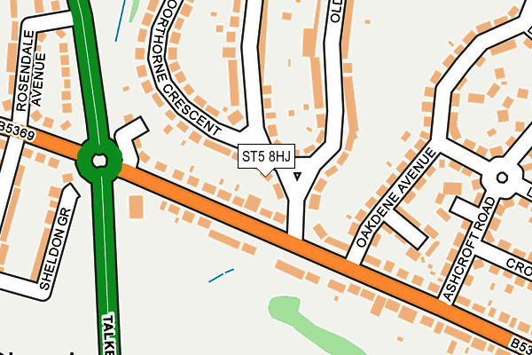 ST5 8HJ map - OS OpenMap – Local (Ordnance Survey)