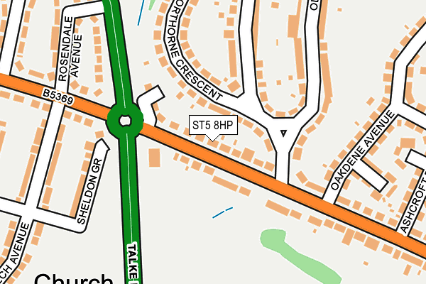 ST5 8HP map - OS OpenMap – Local (Ordnance Survey)