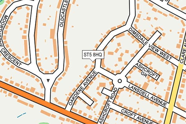 ST5 8HQ map - OS OpenMap – Local (Ordnance Survey)