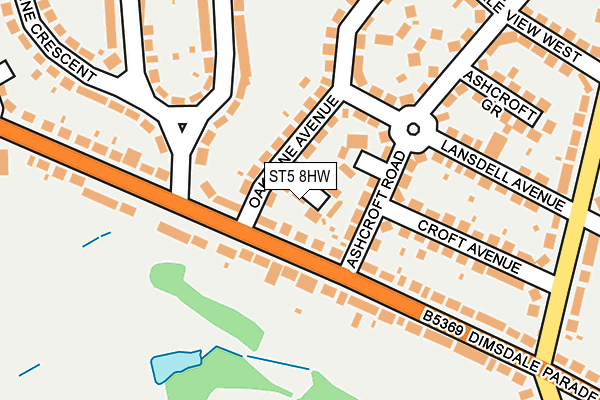 ST5 8HW map - OS OpenMap – Local (Ordnance Survey)