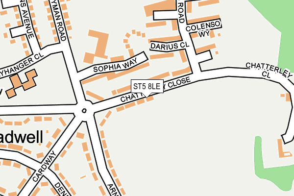 ST5 8LE map - OS OpenMap – Local (Ordnance Survey)