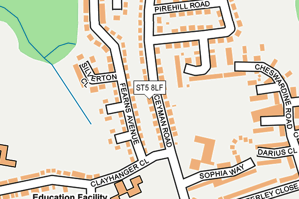 ST5 8LF map - OS OpenMap – Local (Ordnance Survey)