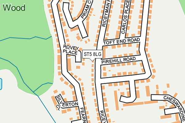 ST5 8LG map - OS OpenMap – Local (Ordnance Survey)