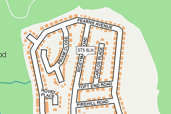 ST5 8LH map - OS OpenMap – Local (Ordnance Survey)